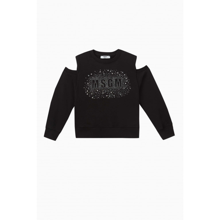 MSGM - Crystal-logo Sweatshirt in Cotton