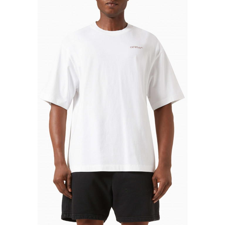 Off-White - Scratch Tab Skate T-shirt in Cotton White