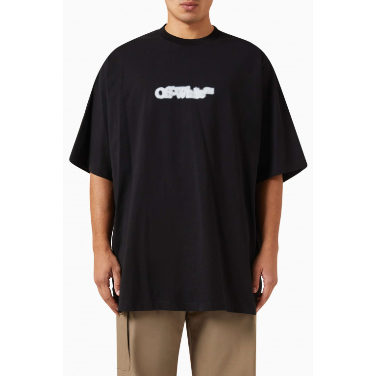 Off-White - Blurr Book Oversized T-shirt in Cotton Black