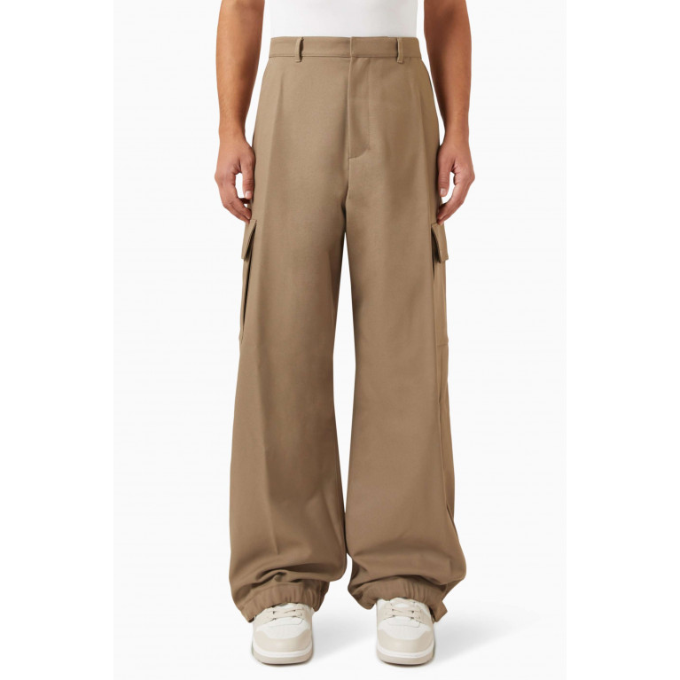 Off-White - Embroidered Drill Cargo Pants