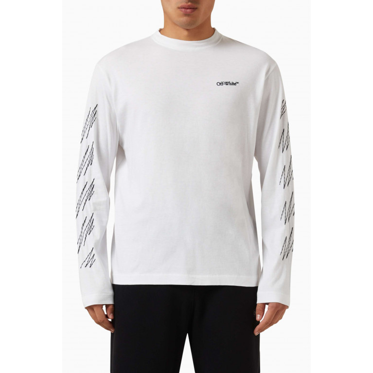 Off-White - Diagonal Arrow T-shirt in Cotton White