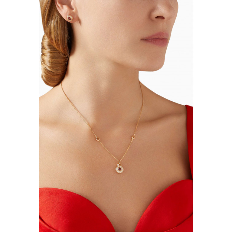 Damas - Kanzi Mini Sequin Diamond & Tourmaline Necklace in 18kt Gold