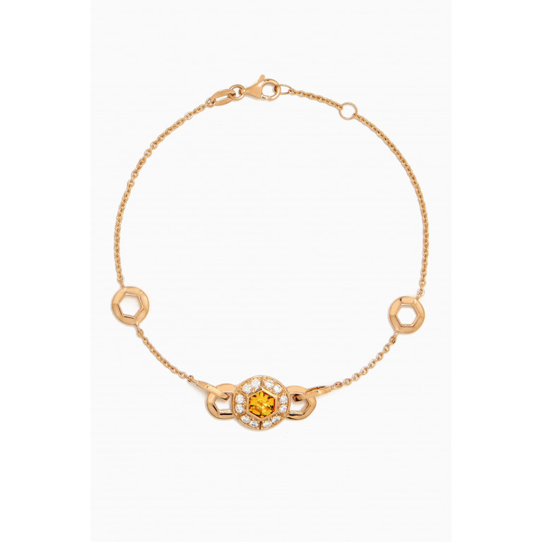 Damas - Kanzi Orange Citrine & Diamond Bracelet in 18kt Gold
