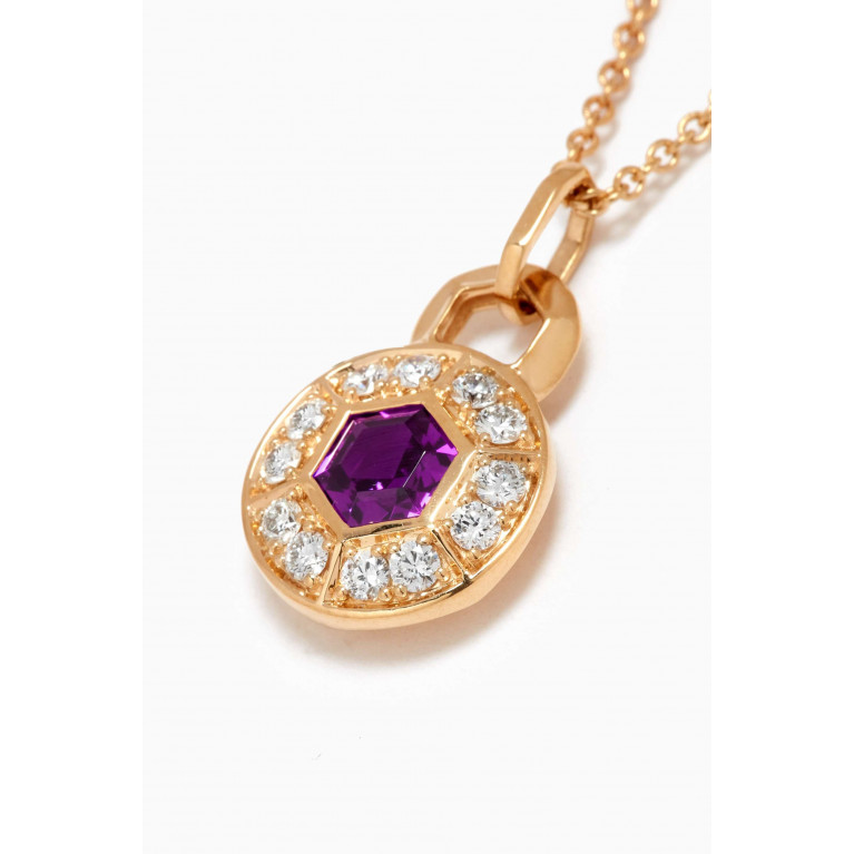 Damas - Kanzi Amethyst & Diamond Necklace in 18kt Gold