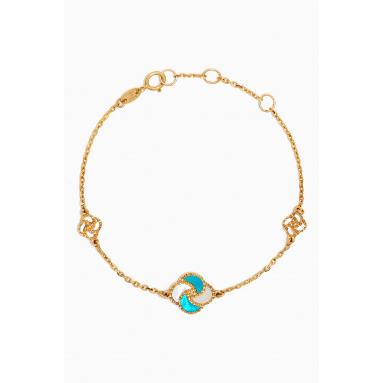 Damas - Ara Clover Mother-of-pearl Bracelet in 18kt Gold