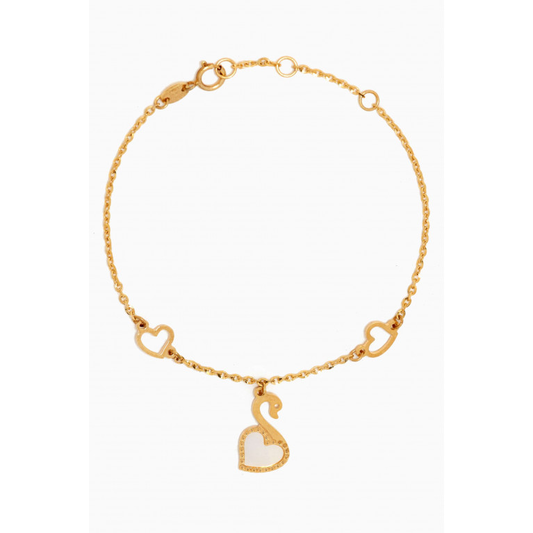 Damas - Ara Swan Mother-of-pearl Bracelet in 18kt Gold
