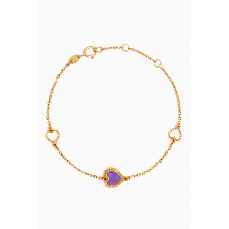 Damas - Ara Heart Mother-of-pearl Bracelet in 18kt Gold