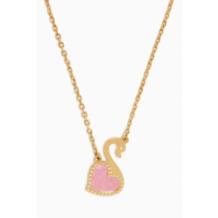 Damas - Ara Swan Necklace in 18kt Yellow Gold