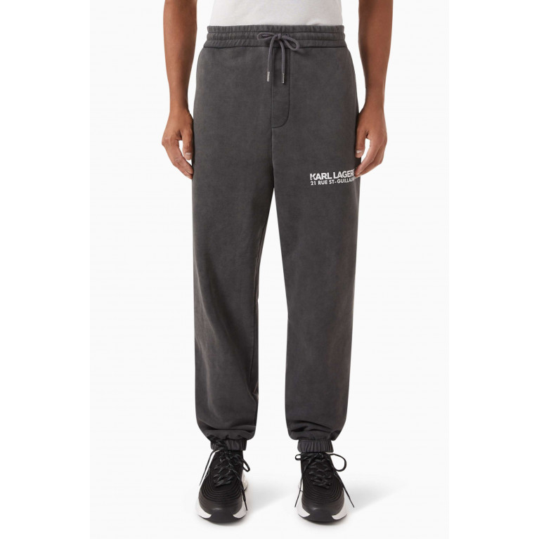 Karl Lagerfeld - Rue St-Guillaume Washed Sweatpants in Organic Cotton-terry