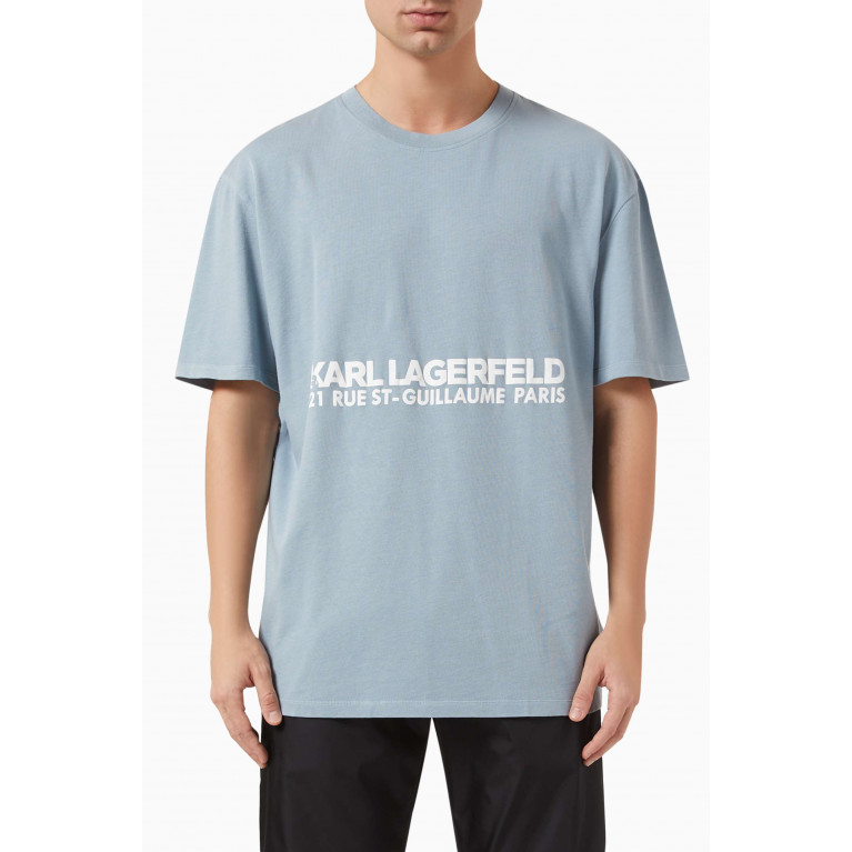Karl Lagerfeld - Rue St-Guillaume Washed T-shirt in Organic Cotton-jersey