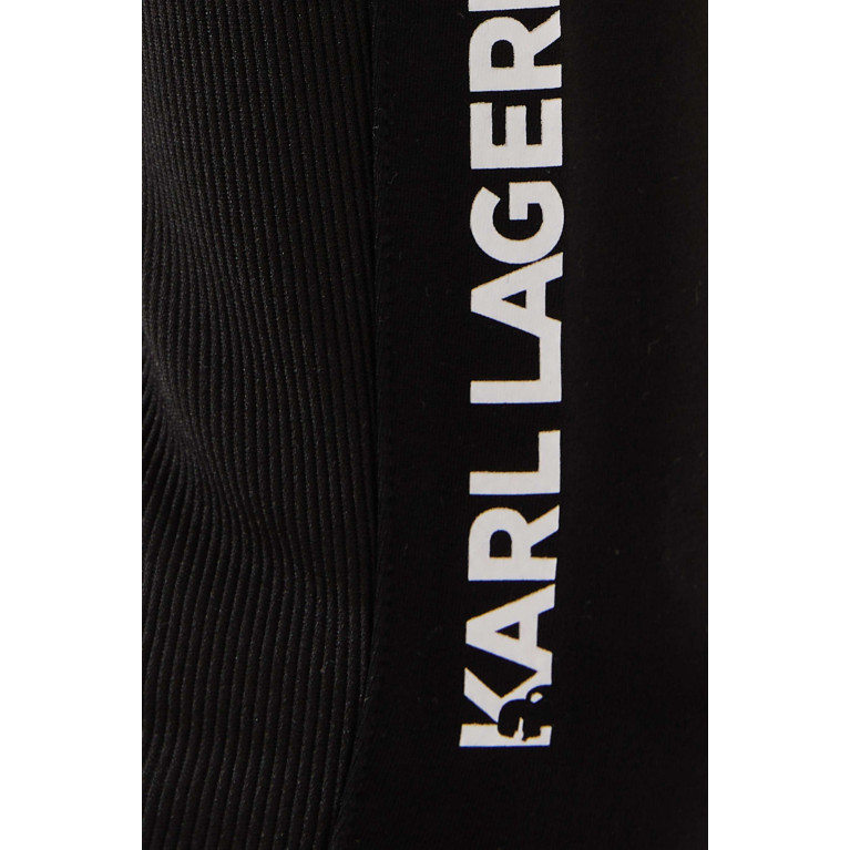 Karl Lagerfeld - Logo High-waisted Leggings in Stretch-jersey
