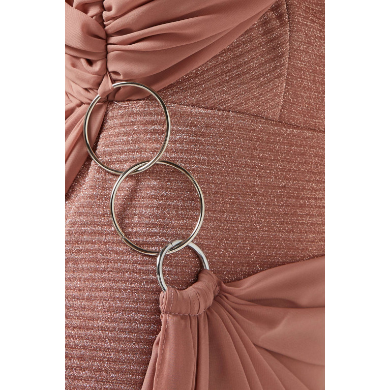 Amri - Draped One-shoulder Dress Pink