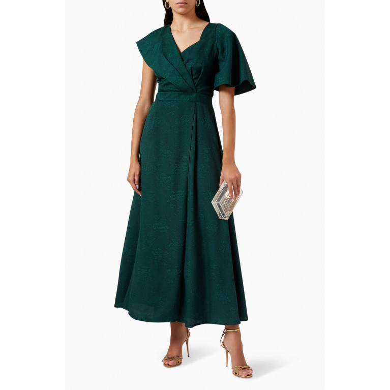 Amri - Jacquard Dress Green