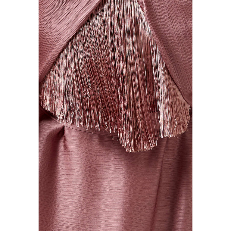 Amri - Fringe Midi Dress Pink