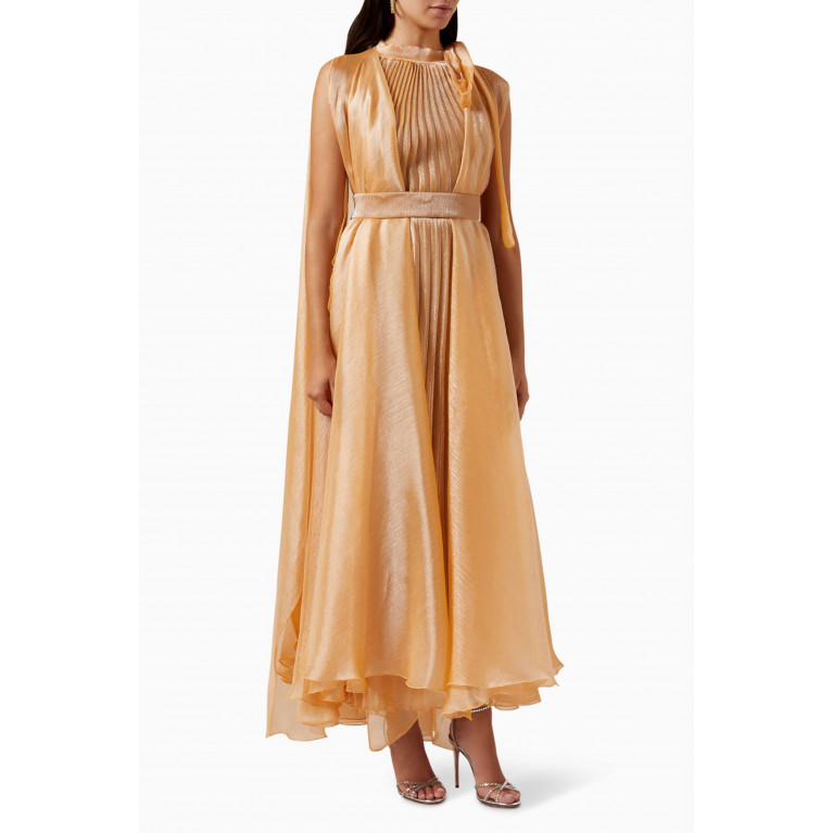 Amri - Pleated Dress Gold