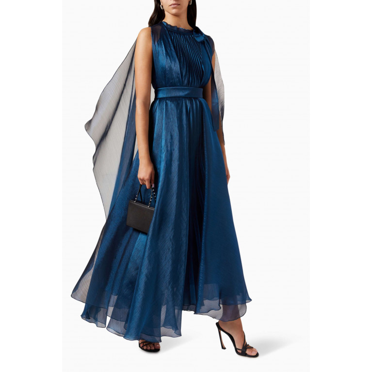 Amri - Pleated Dress Blue