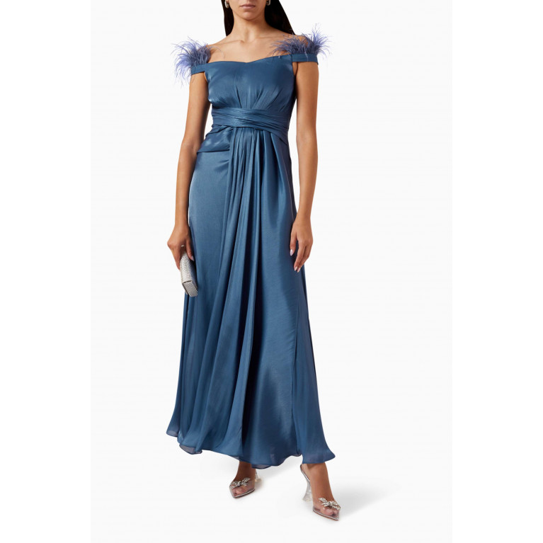 Amri - Draped Gown Blue