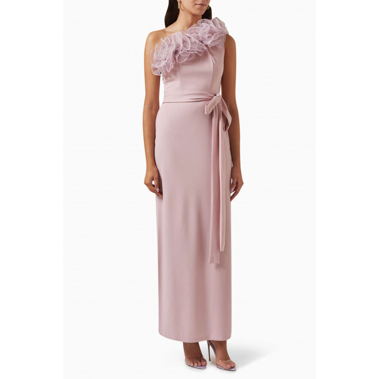 Amri - Ruffle One-shoulder Dress Pink