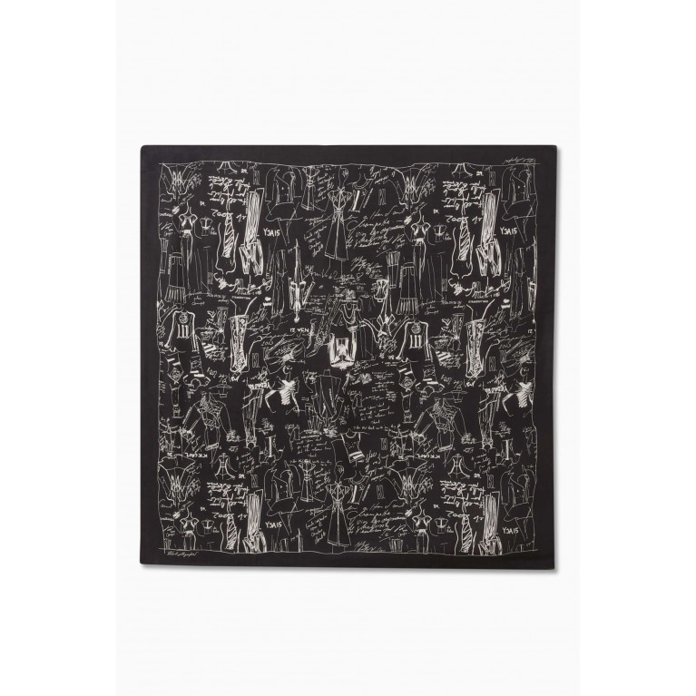 Karl Lagerfeld - K/archive Sketch Scarf in Cotton