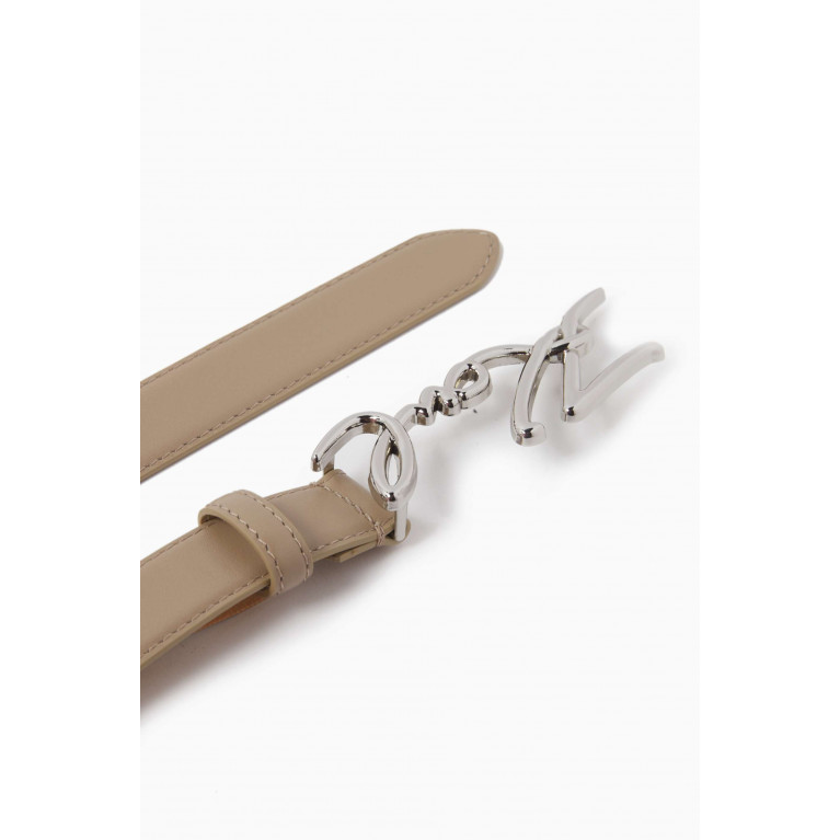 Karl Lagerfeld - Small K/Signature Buckle Belt in Bovine Leather