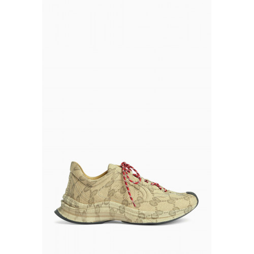 Gucci - Gucci Run Printed Low-top Sneakers in Leather Neutral