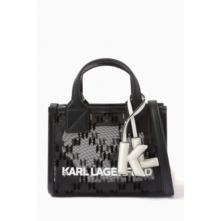Karl Lagerfeld - Small K/Skuare Monogram Tote Bag in Logo Mesh