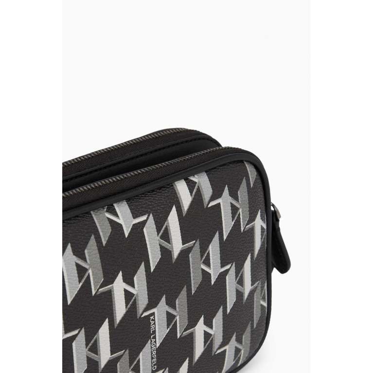 Karl Lagerfeld - Small K/Ikonik Monogram Camera Bag in Faux Leather