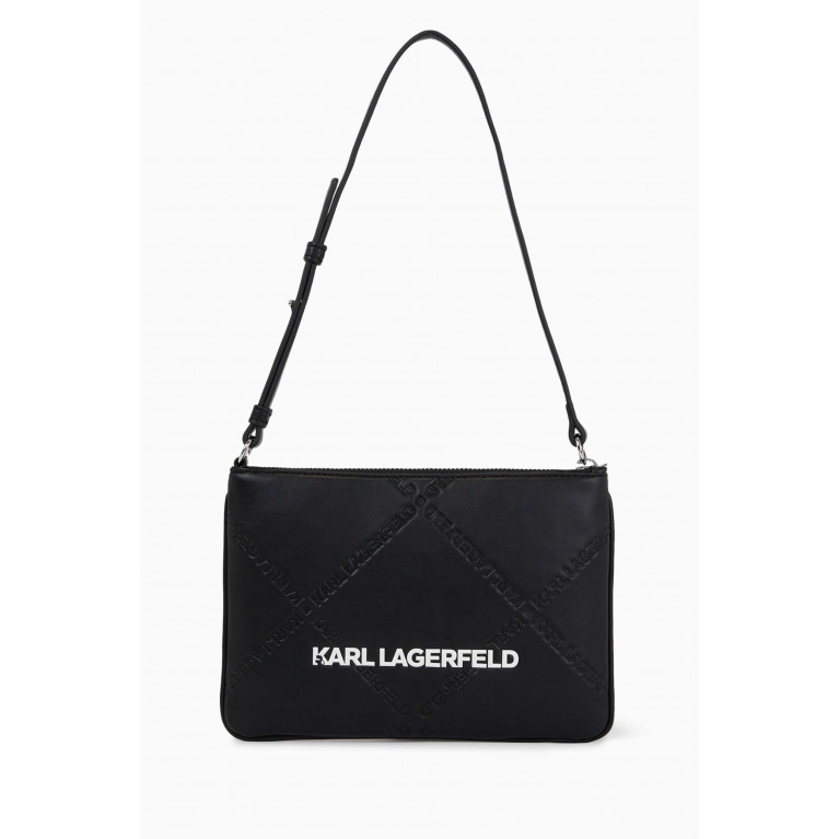Karl Lagerfeld - K/Skuare Embossed Pouch in Faux Leather