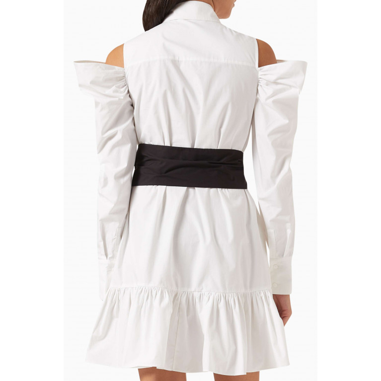 Karl Lagerfeld - Cold Shoulder Mini Dress in Poplin