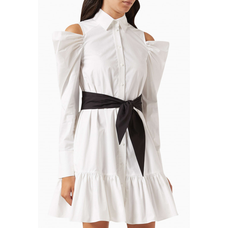 Karl Lagerfeld - Cold Shoulder Mini Dress in Poplin