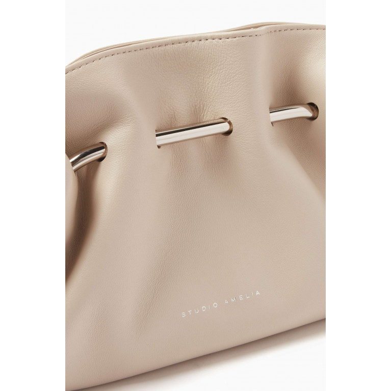 Studio Amelia - Mini Pierced Pouch Bag in Leather