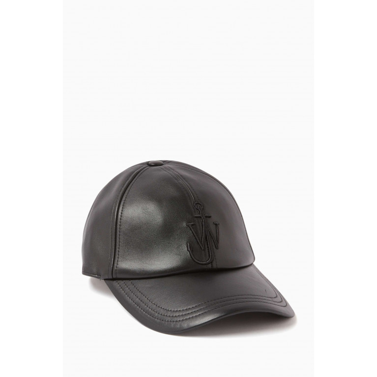 Jw Anderson - Logo Baseball Cap in Smooth Leather