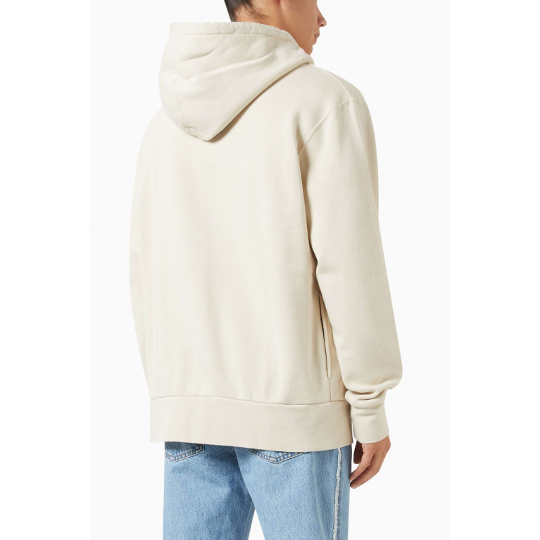 Jw Anderson - Logo-embroidered Hoodie in Cotton Neutral