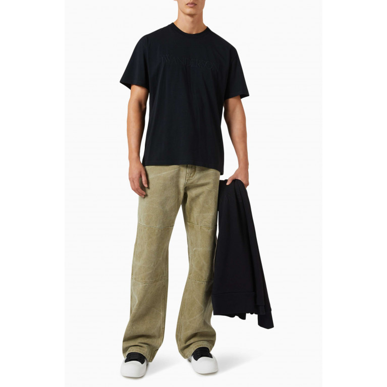 Jw Anderson - Relaxed T-shirt in Cotton Jersey Black