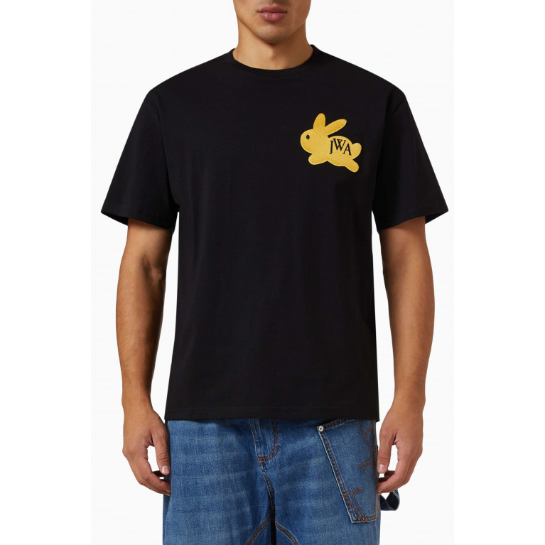 Jw Anderson - Bunny T-shirt in Cotton Jersey Black
