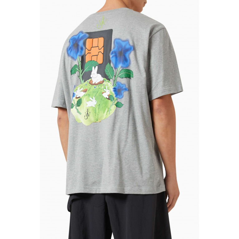 Jw Anderson - Happy Bunny T-shirt in Cotton Jersey