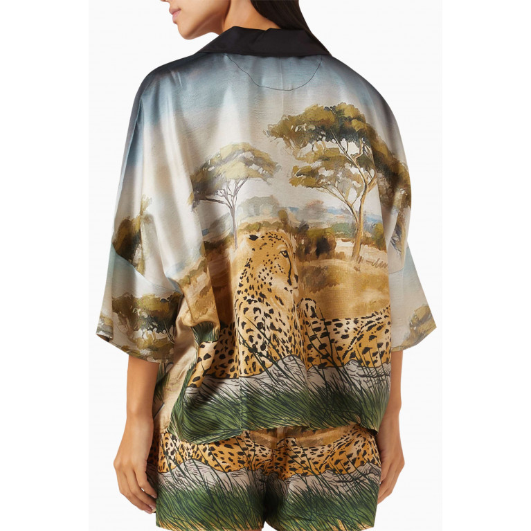 Amiri - Cheetah Shirt in Silk