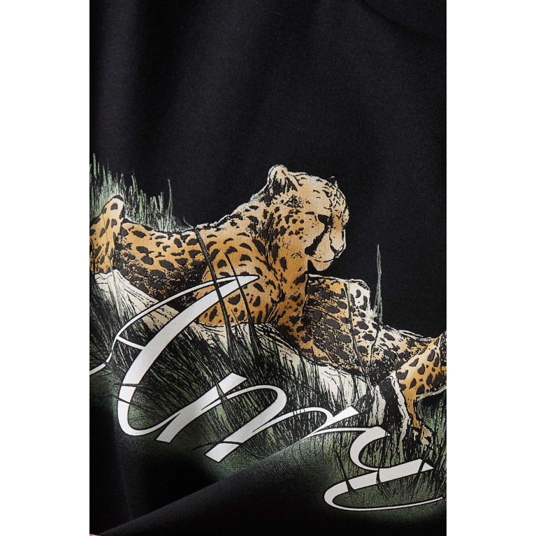 Amiri - Cheetah Logo Cropped T-shirt in Cotton-jersey