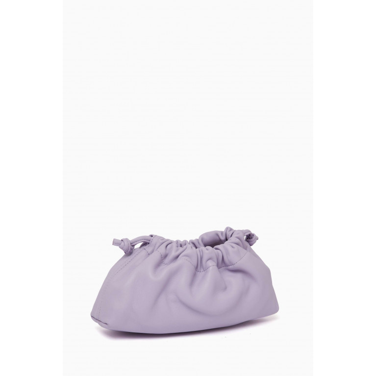 Studio Amelia - Mini Pebble Pouch in Leather Purple