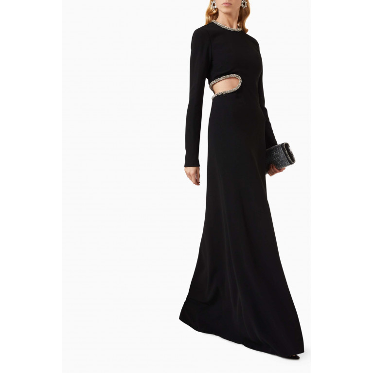 Stella McCartney - Crystal Cut-out Gown in Viscose-blend Cady