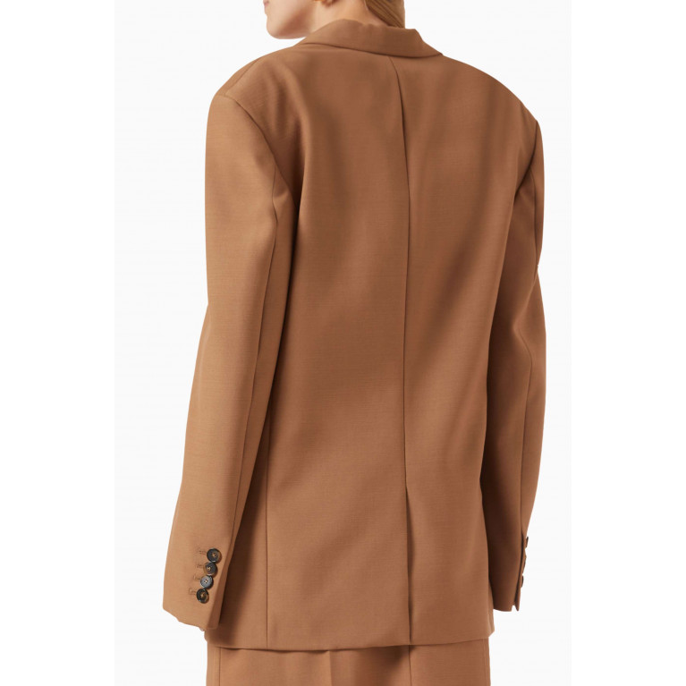 Stella McCartney - Oversized-fit Blazer in Wool Brown