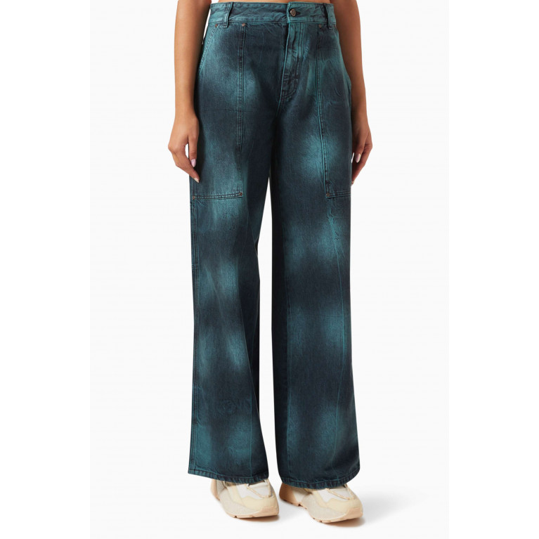 Stella McCartney - Tie-dye Workwear Wide-leg Jeans