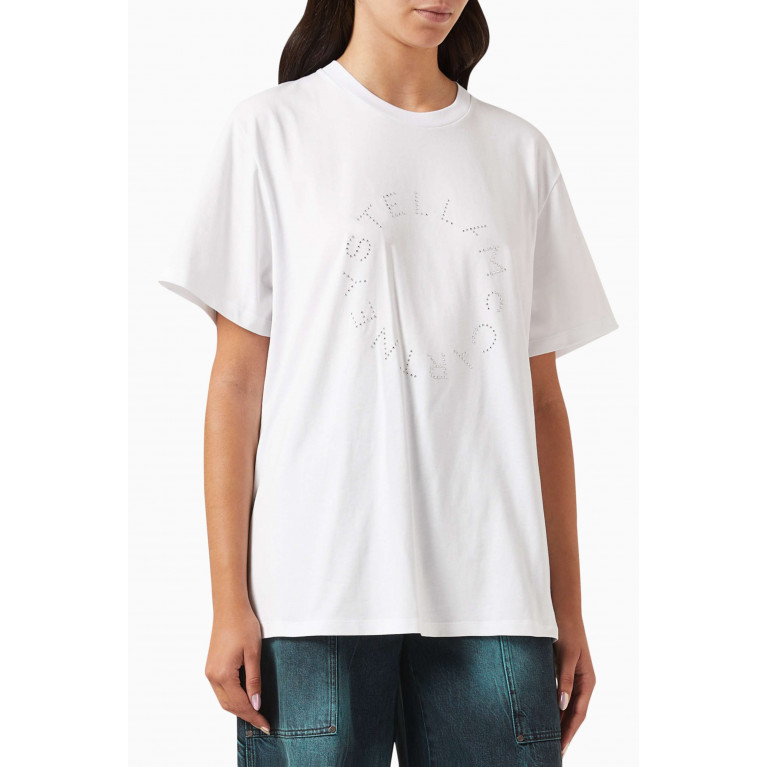 Stella McCartney - Diamanté Logo T-Shirt in Organic Cotton-jersey