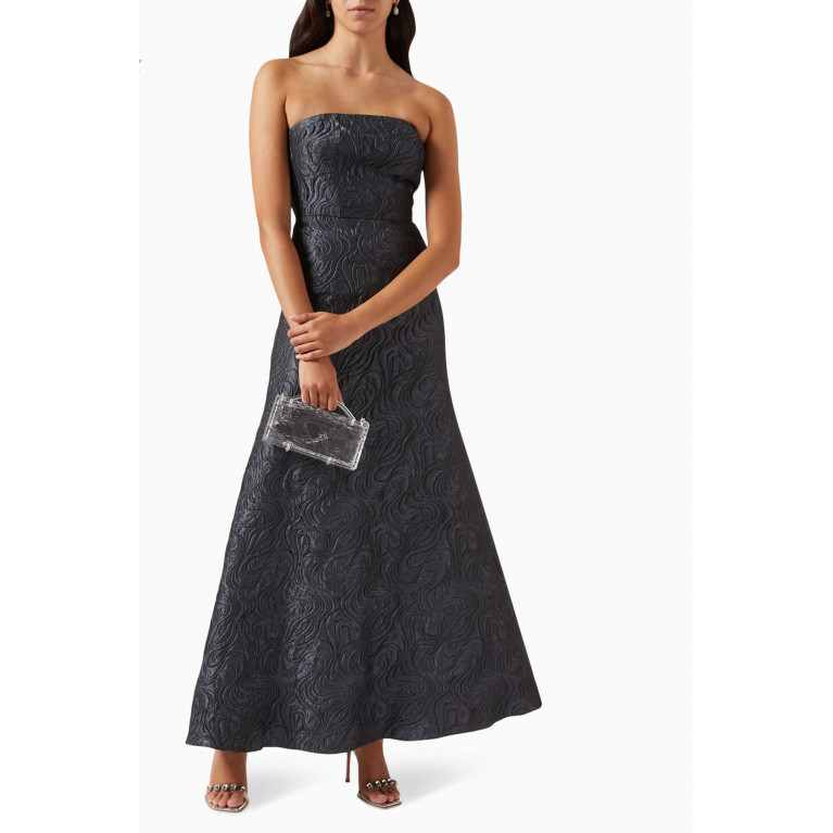NASS - Embellished Dress in Jacquard Grey