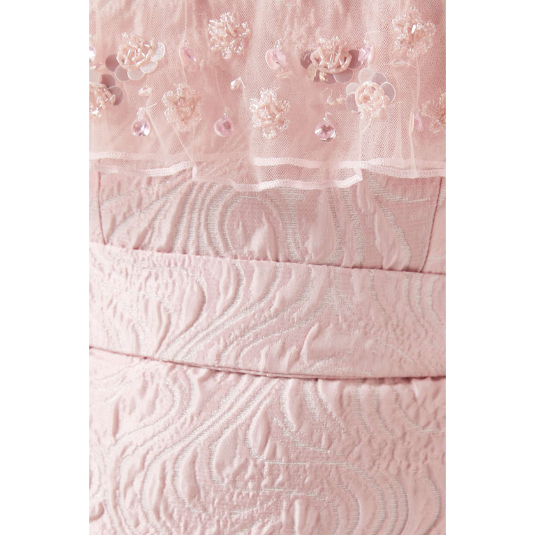 NASS - Embellished Dress in Jacquard Pink