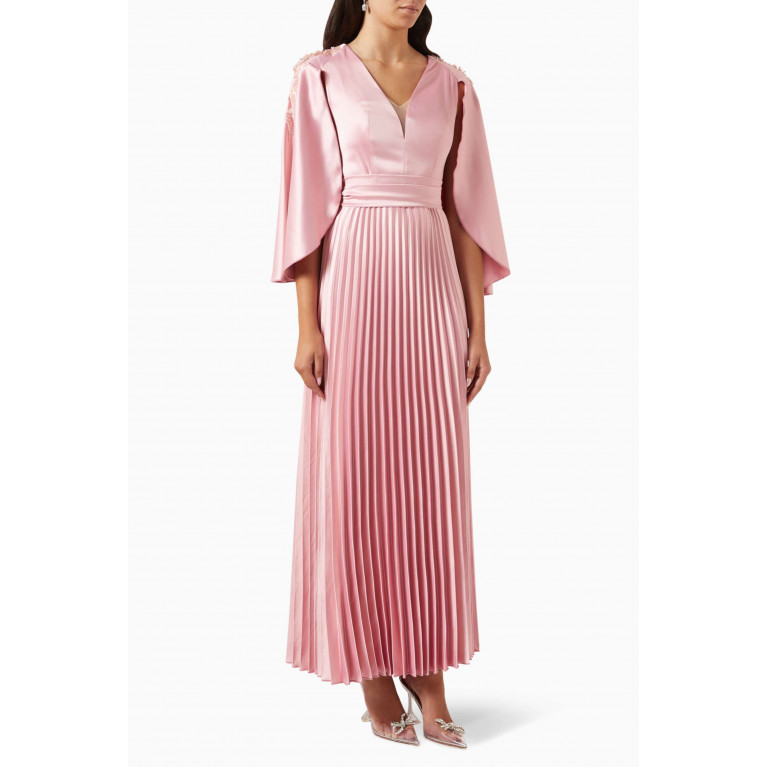 NASS - Pleated Dress in Satin