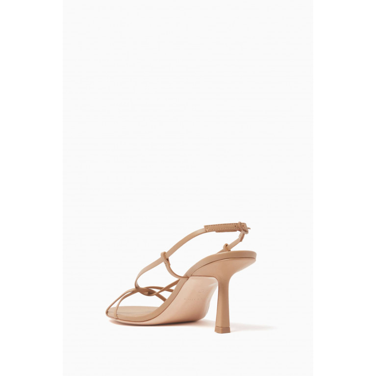 Studio Amelia - Entwined 70 Strappy Sandals in Nappa Leather Neutral