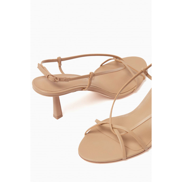 Studio Amelia - Entwined 70 Strappy Sandals in Nappa Leather Neutral