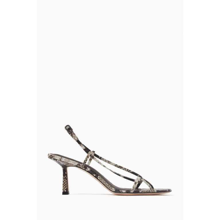 Studio Amelia - Entwined 70 Strappy Sandals in Sheep Nappa Leather Neutral