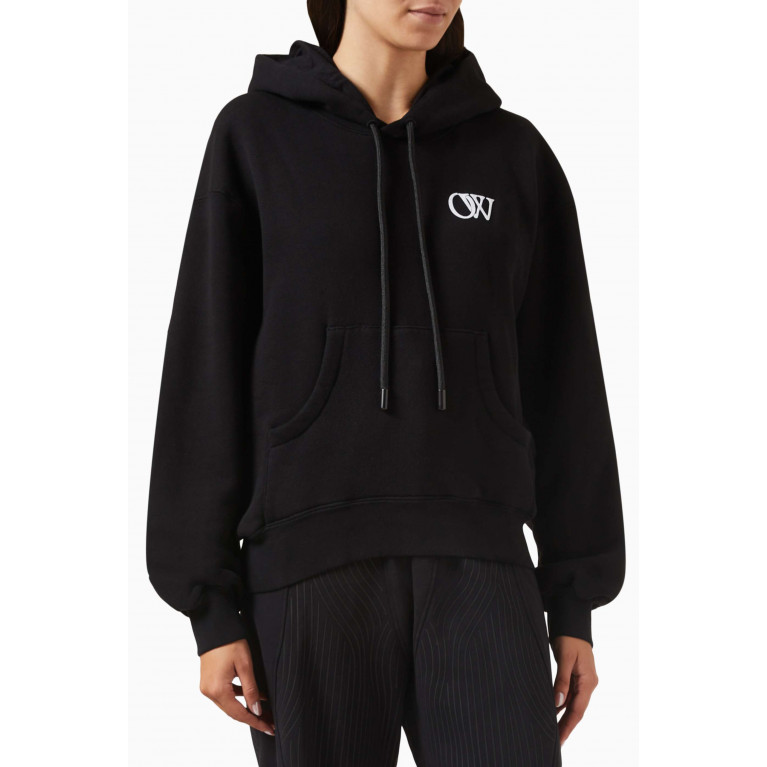 Off-White - Flock Logo Oversized Hoodie in Cotton